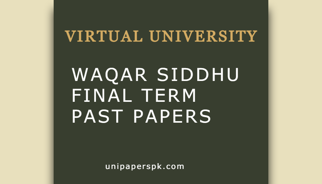 Virtual University Waqar Final term Past Papers