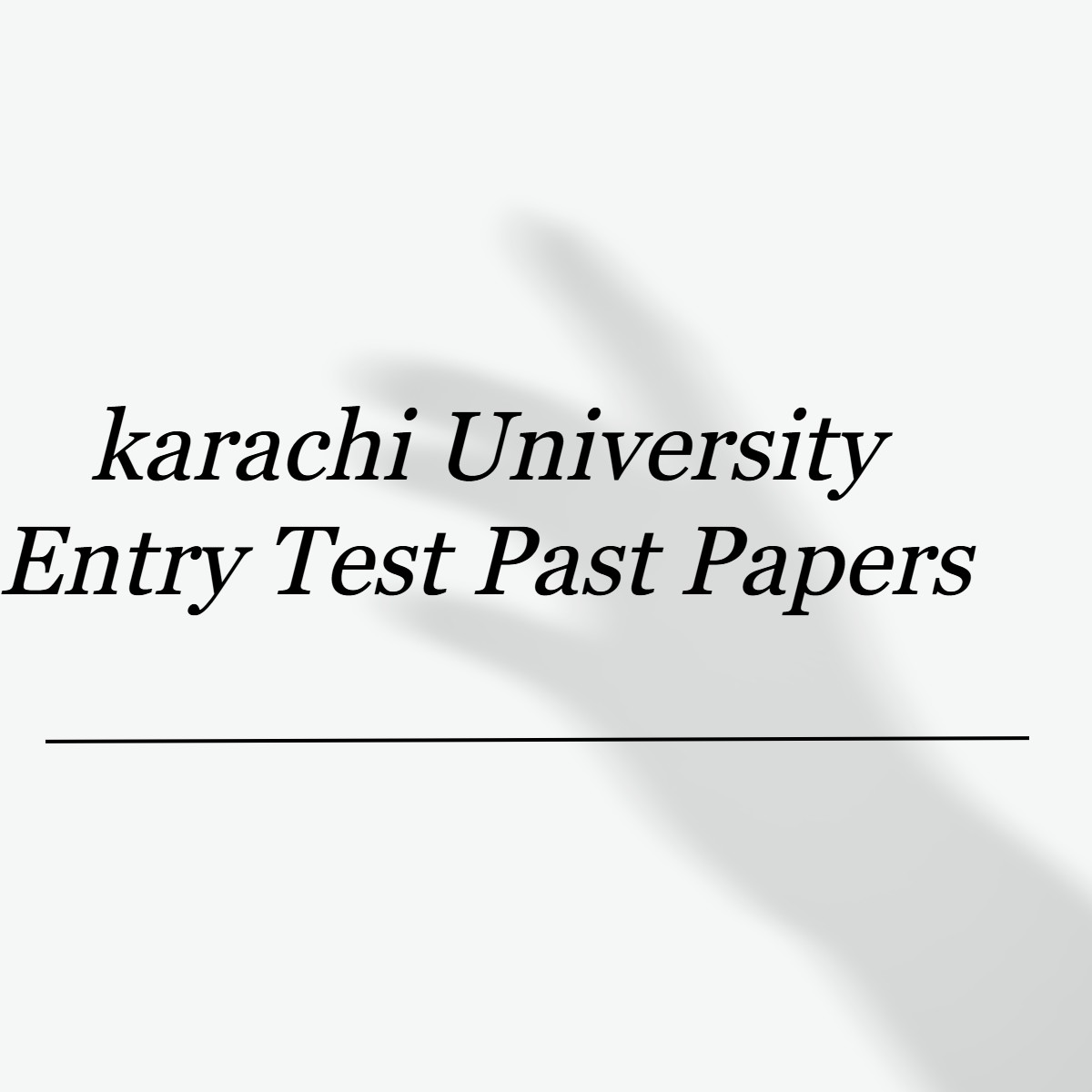 Karachi University Entry Test Past Papers